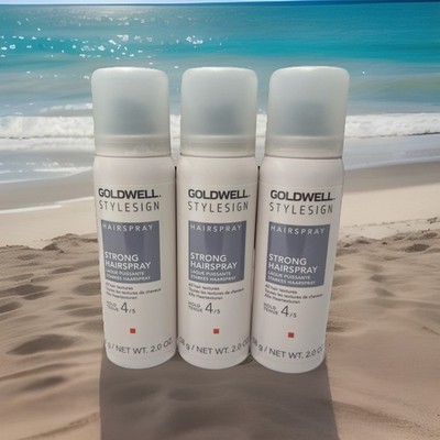 3 Goldwell Strong Hold Volume & Humidity Control Hairspray 2 oz Travel/Purse