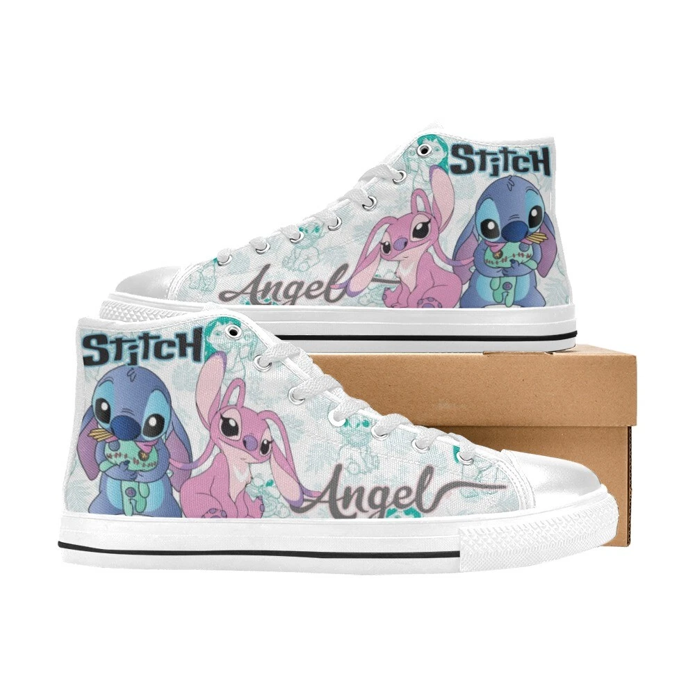Stitch and Angel High Top Shoes Sneakers