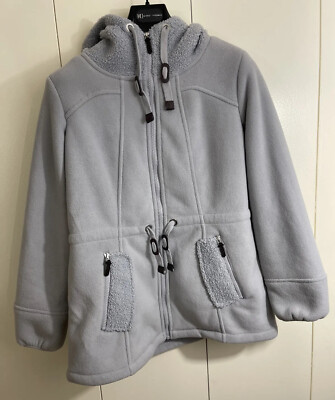 Koolaburra by UGG Women's Hooded Sherpa Jacket Size XXS Color Folkstone  Gray