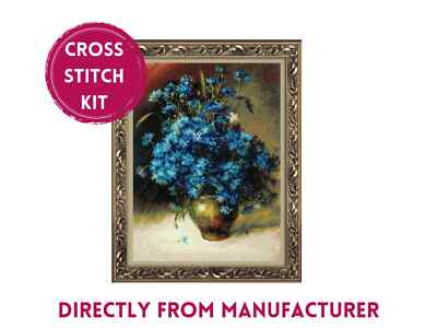 RIOLIS Counted Cross Stitch Kit 1772 Cornflowers after I. Levitan's Painting