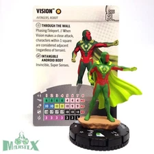 Heroclix Avengers 60th Anniversary set Vision #015 Common figure w/card!