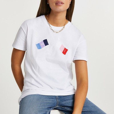 River Island Womens White Short Sleeve 