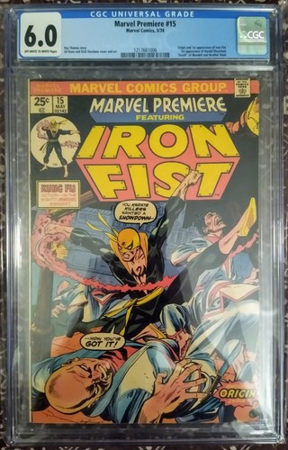 Marvel Premiere #15 (1974, Origin & 1st Appearance of Iron Fist) ✨CGC 6.0✨