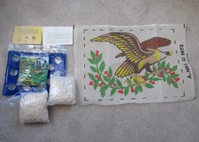 NEW Vintage Alexandra Hill American Bald Eagle Latch Hook Kit - 27" x 20" - 1973