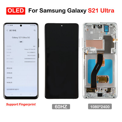 New For Samsung Galaxy S21 Ultra G998 OLED Display LCD Screen Replacement Sliver