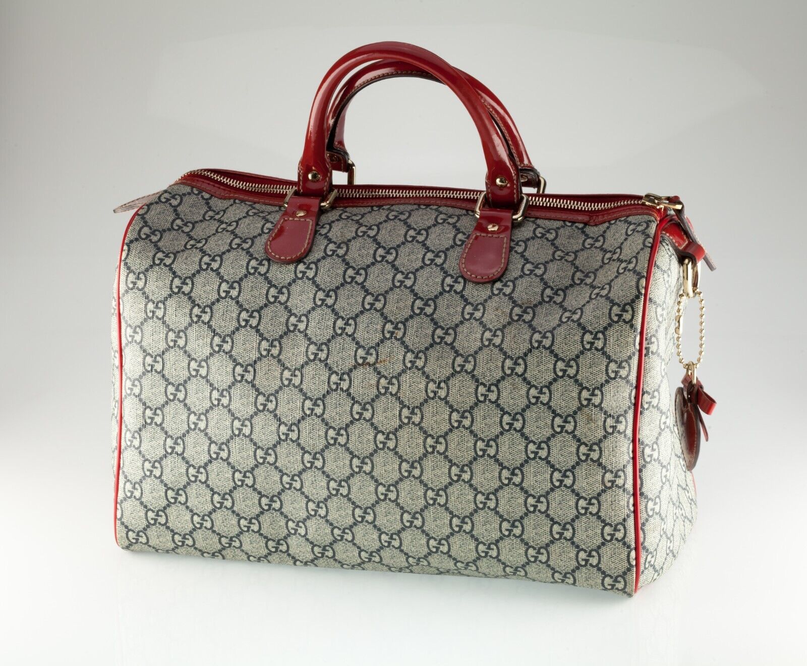 Gucci Coated Canvas Boston Tattoo Rose Heart Bag … - image 2