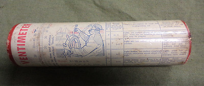 Ventimeter #CC. NAUTICAL WIND SPEED PLASTIC VENTIMETER IN ORIGINAL CARDBOARD TUBE ...
