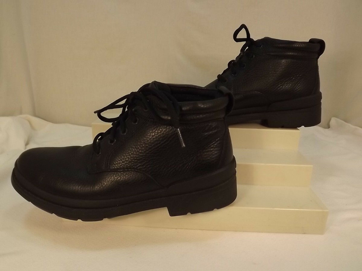 CLARKS Mn. 8.5 Lined Chukka Blk. Leather Ankle Boots Work