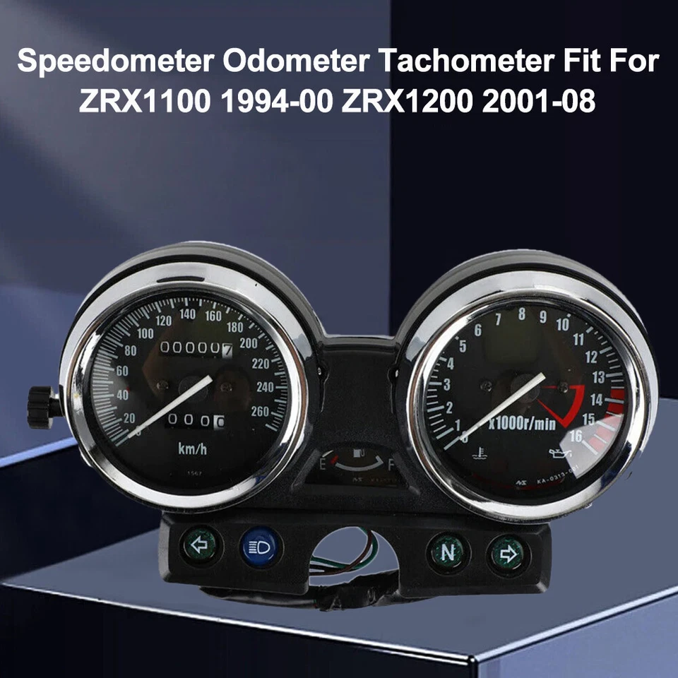 Velocímetro medidor velocímetro para Kawasaki ZRX1100 1994-2000 ZRX1200 2001-2008 Foto 2 de 4