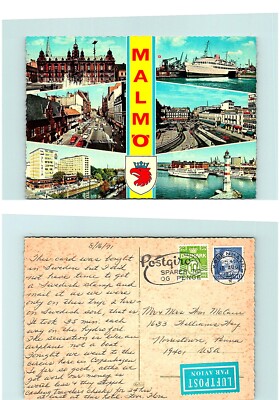 S01-2367, DANMARK TO USA, 1970S, 6X4 inch. POSTCARD. | eBay