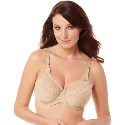 Lilyette Comfort Lace Minimizer Bra 0428 Beige 34c Ebay