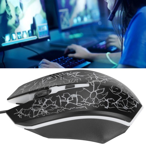 Wired Mouse Black USB Port Gaming Office Business Luminous Optical Computer Fit - Picture 5 of 22