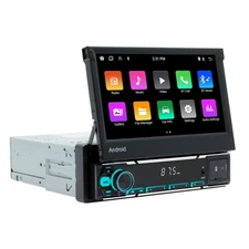 Car Multimedia Player GPS 7in Head Unit MP5 For Apple CarPlay Retractable Screen