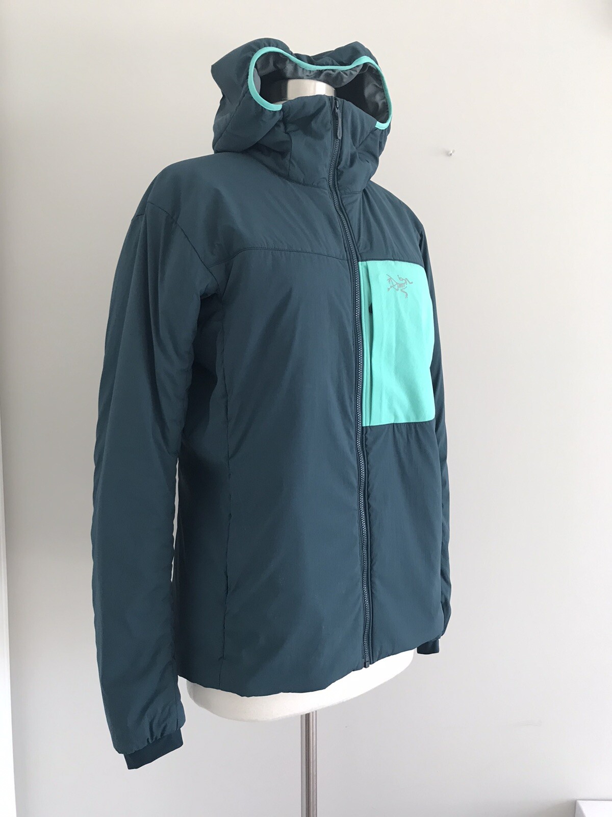 GIACCA TASCHINO ARC'TERYX NYLON ELASTAN ISOLANTE PETTO CERNIERA TAGLIA L G