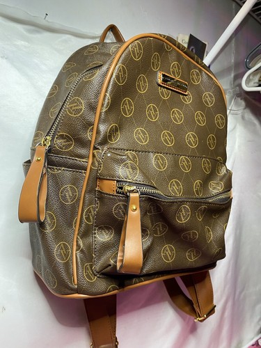 Adrienne Vittadini Dark Brown Mini Backpack Bag with Wine Interior MorningSave: Adrienne Vittadini Convertible Snake Backpack main image 2