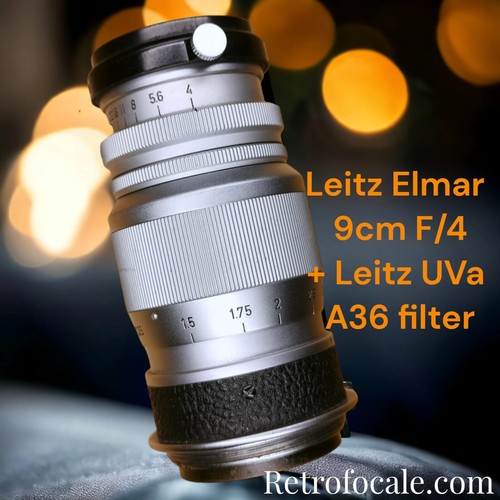 Leica Leitz Elmar 9cm F/4 + UV A36 filter 🖤 Summilux / Elmarit