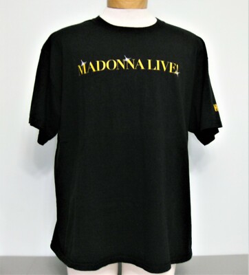 マドンナ 　HBO Madonna Live! 　オフィシャル Tシャツ　L MADONNA PROMO T-SHIRT HBO LIVE DROWNED WORLD TOUR 2001 | eBay