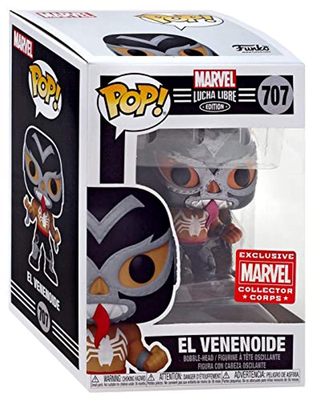 Funko Pop! Marvel Collector Corps Exclusivo Lucha Libre #707 Metálico El 2E