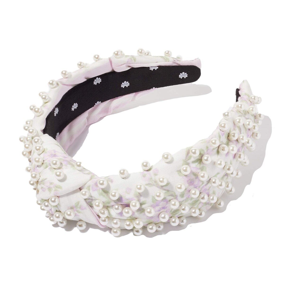 Lele Sadoughi X Loveshackfancy Headband Pearl Pastel Clouds  display picture 3