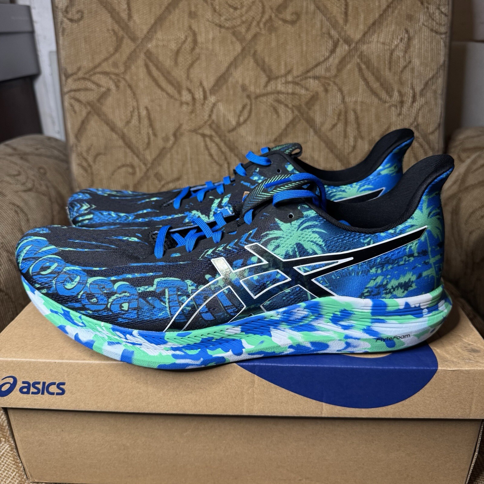 Men's Asics Noosa 14 running shoes Blue/Black 1011B368-002 NWB!