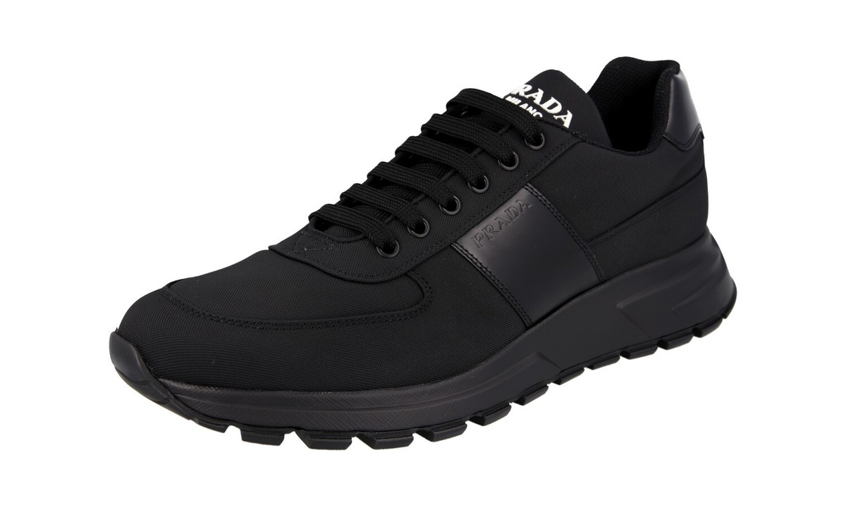 【PRADA】セール！2EG350 ロゴ レザー/ナイロンスニーカー PRADA】セール！2EG350 ロゴ レザー/ナイロンスニーカー (PRADA