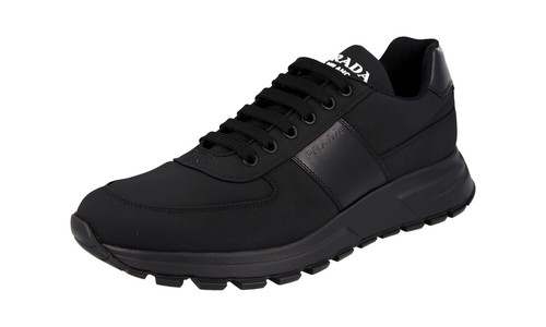 PRADA PRAX01 SNEAKERS SHOES 2EG350 BLACK NEW US 12 EU 45 - Picture 2 of 11