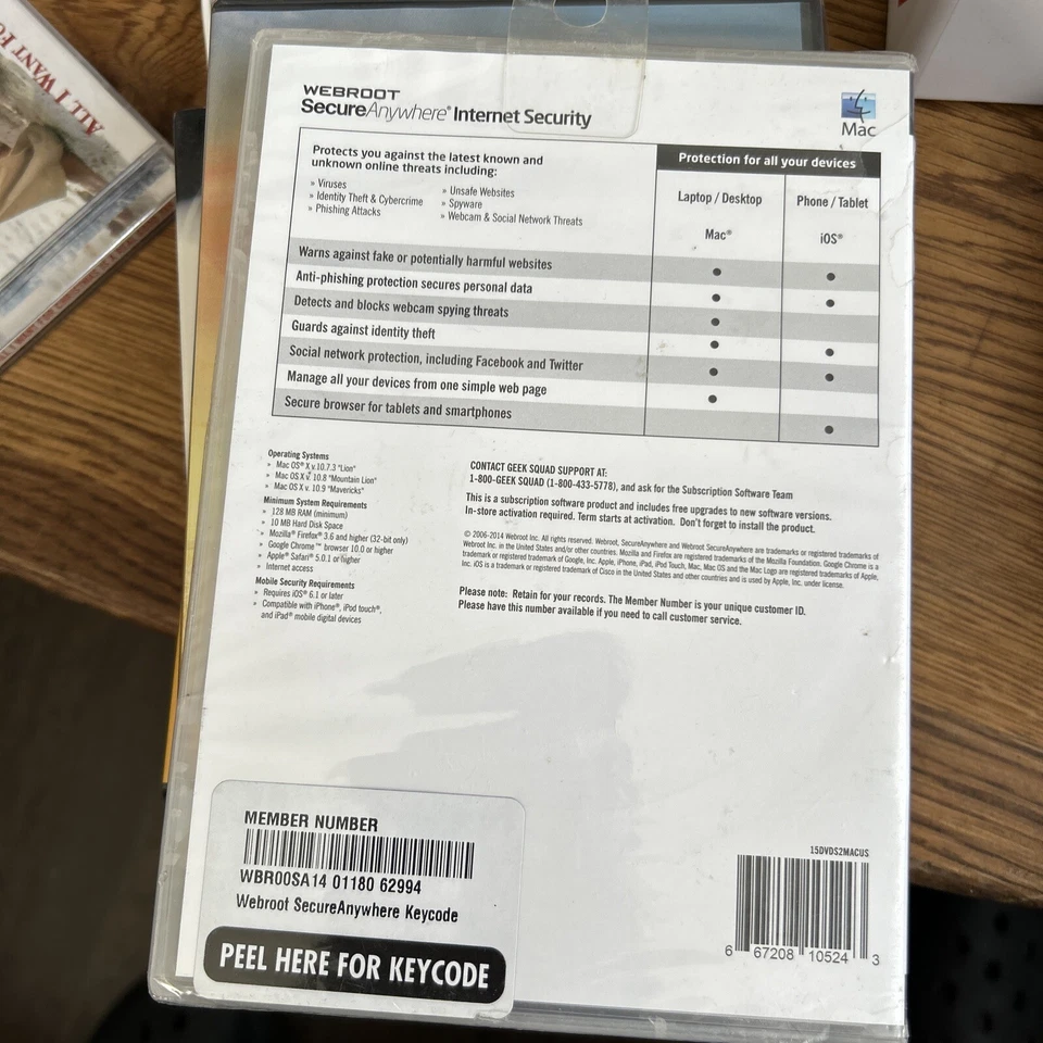 Webroot Secure Anywhere Antivirus Internet Security 3 Devices for Mac and iOS. - Image 2 of 2