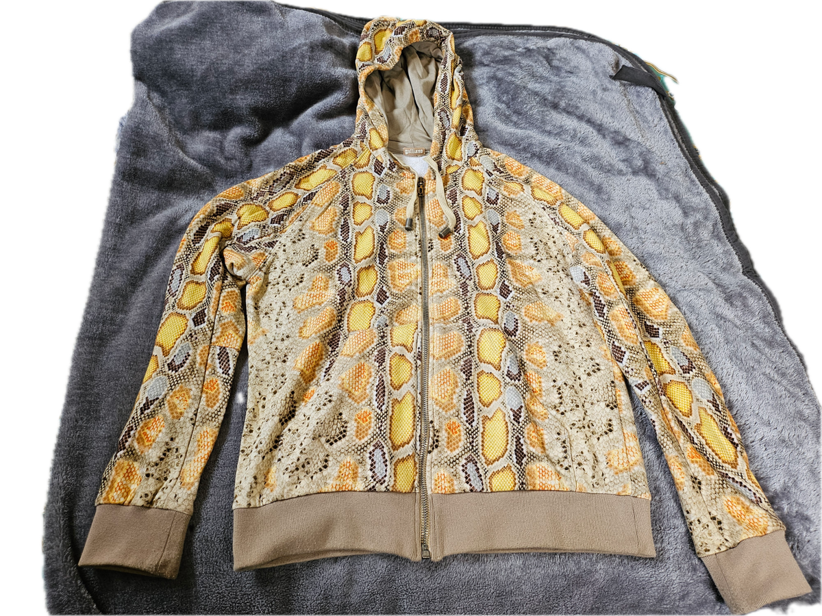 な*ん様 John galliano zip hoodie John Galliano Snake Print Zip Up Hoodie - Large | eBay UK