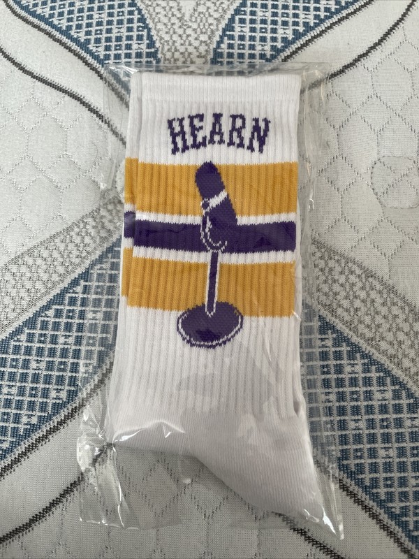 Los Angeles Lakers Chick Hearn Promo Crew Socks - Game Giveaway