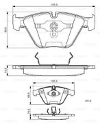 Bosch 0986495082 Brake Pad Set