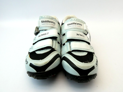 Chaussures Shimano SH-WM61 Femme, Vélo, Bleu Clair/noir, Pointure US 8.5, Occasion