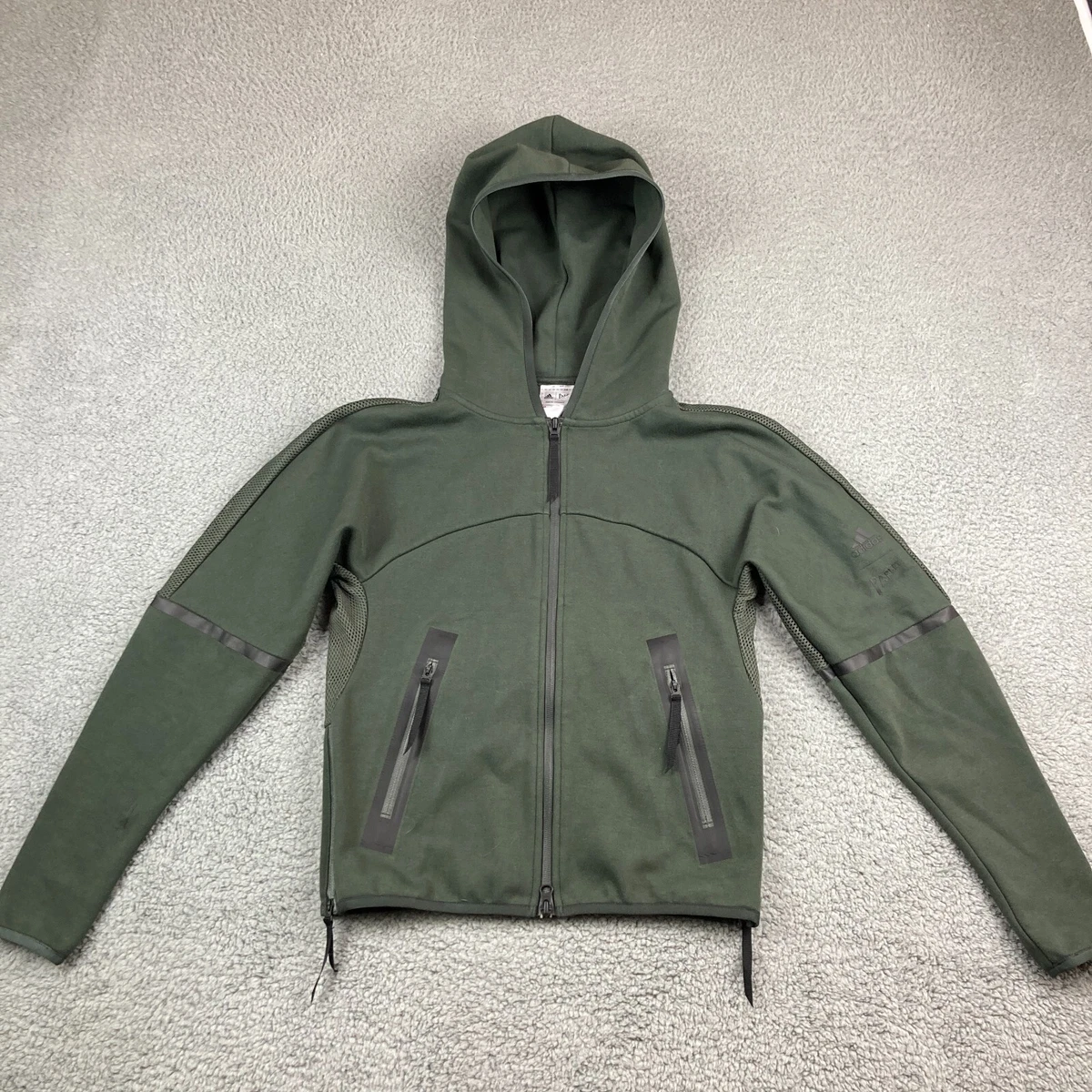 Adidas Z.N.E. Parley Jacket Womens Size XS Green Hooded Zip Up Tech H33598
