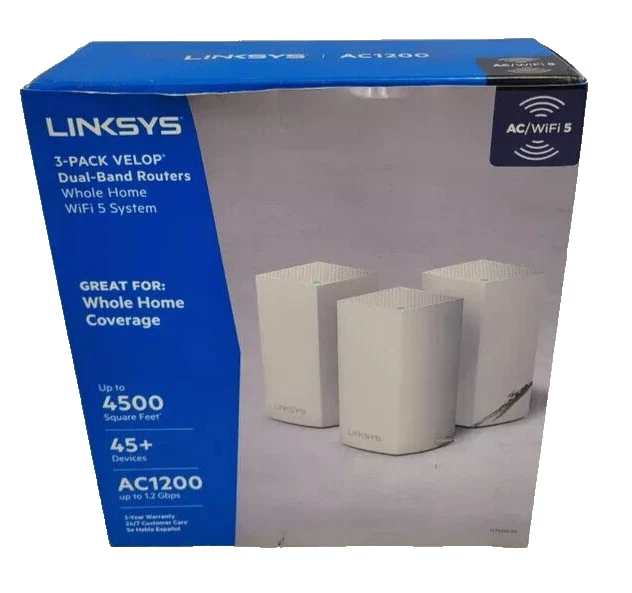 LINKSYS DUAL-BAND ROUTERS VLP0103-NP VLP01 WHOLE HOME COVERAGE USED - Изображение 3 из 4