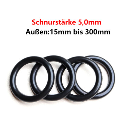 O-Ring Ø 15-300 mm Schnurstärke 5,0 mm DIN-3771 NBR 70 Dichtring Oring Nullring