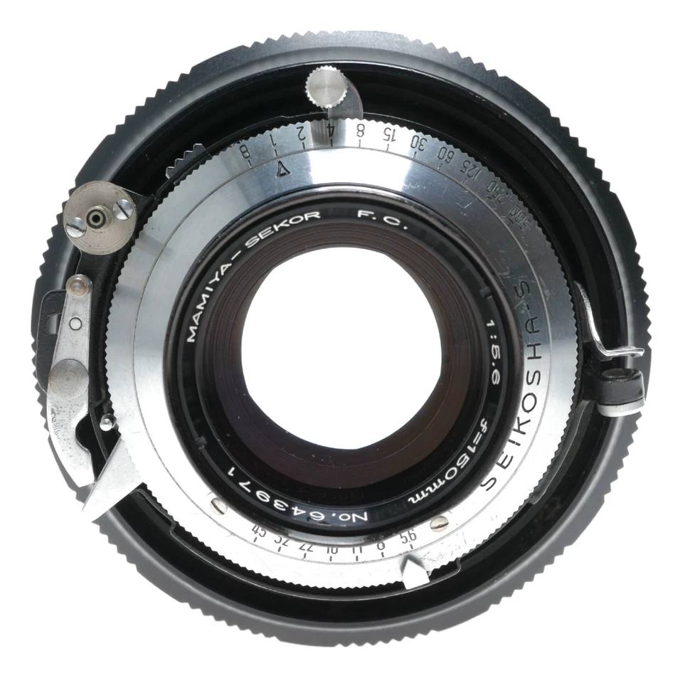 Prensa universal Mamiya-Sekor F.C 1:5,6 f=150 mm 5,6/150 mm f/5,6 Foto 2 de 4
