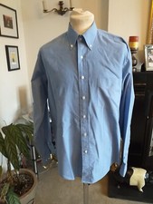 Pierre Balmain Shirt Mens XL Blue Long Sleeve Paris France Button down collar