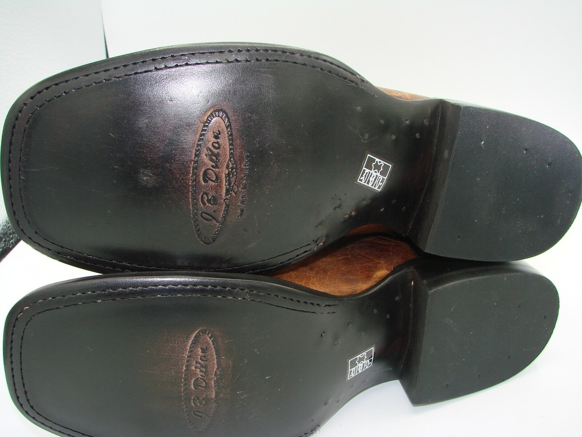 Bottes De Cowboy Homme J.B. Dillon JBM6005 - Cuir De Chèvre Vert, Snip Toe, Pointure 7.5D, Neuves étiquettes