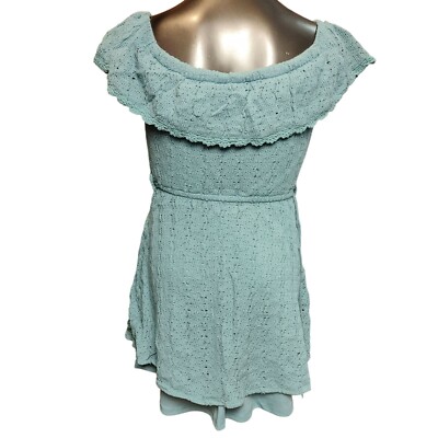 Papaya Women's Light Blue Ruffled off Shoulder Lace Sleeveless Dress Medium | eBay Papaya Women's Light Blue Ruffled off Shoulder Lace Sleeveless Dress Medium | eBay