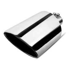 Stainless Steel Rolled Edge Exhaust Tip 4 Inlet 10 Outlet 18 Length Bolt-on Stainless Steel Rolled Edge Exhaust Tip 4 Inlet 10 Outlet 18 Length Bolt-on