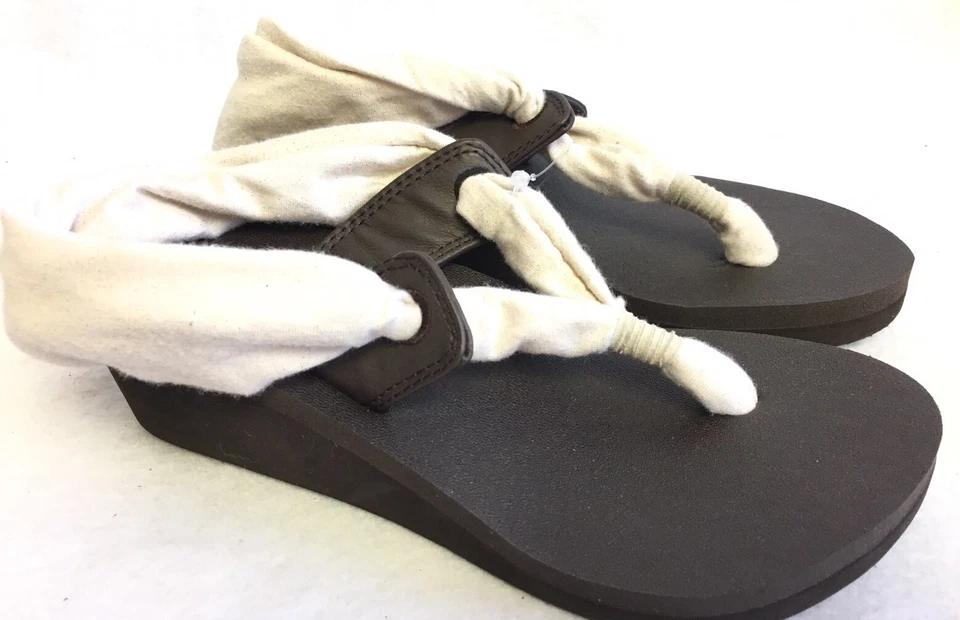 Sanuk Yoga Slinget Wedge Metallic Rose Gold Brown SWS10892 Women Yoga Mat SANDAL - Image 2 of 4