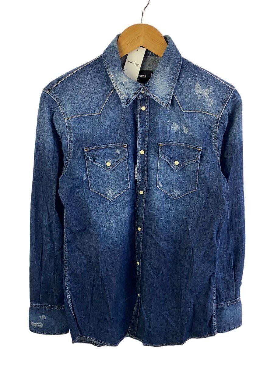 DSQUARED2 long sleeve shirt 48 denim navy Used | eBay