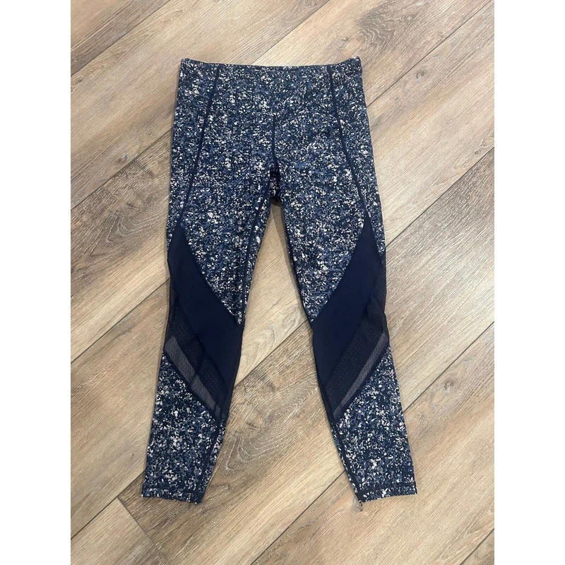 athleta salutation mesh panel waistband pocket leggings