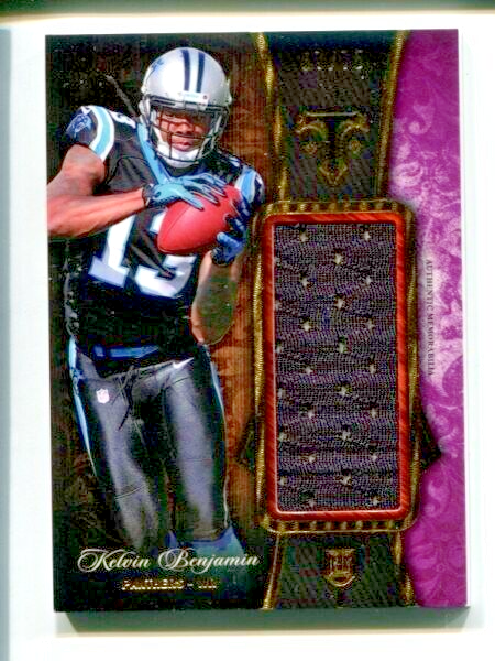2014 Topps Triple Threads Jumbo Relic Purple Kelvin Benjamin 2014 Topps Triple Threads Jumbo Relic Purple Kelvin Benjamin