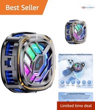 Magnetic Phone Cooler Plastic 4.65 sq in RGB Fan Fast Cooling for Smartphone