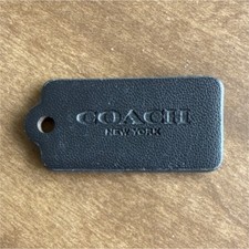 Coach Black Tag Fob for Women with Logo Accent