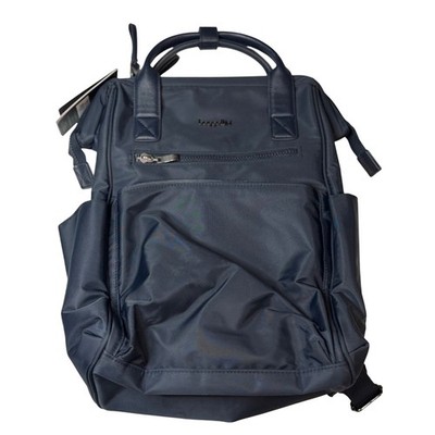 Baggallini Soho Backpack French Navy Blue Laptop Travel Bag Luggage Sleeve