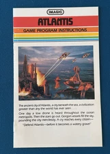 VTG 1982 Imagic Atlantis Video Game Instruction Manual Only for Atari 2600