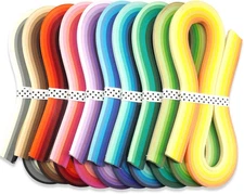 Multi-Color Paper Quilling Strips Set 60 Colors 10 Packs 3-10mm Craft Paper