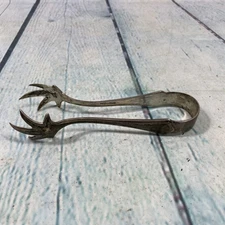 Vintage Sterling Silver Ice Tongs Monogramed 5.75" Long 64 grams
