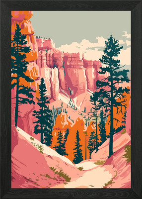 Bryce Canyon Utah USA Gerahmtes Wandbild Poster Leinwanddruck Bild